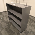 Grey 48" Wide Deep Bookshelf Bookcase Shelving Unit